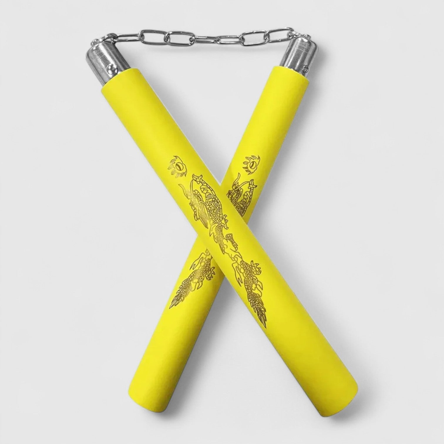 OKINAWA Gul Nunchaku Dragon i Skumgummi 30,5 cm - CombatStore.no