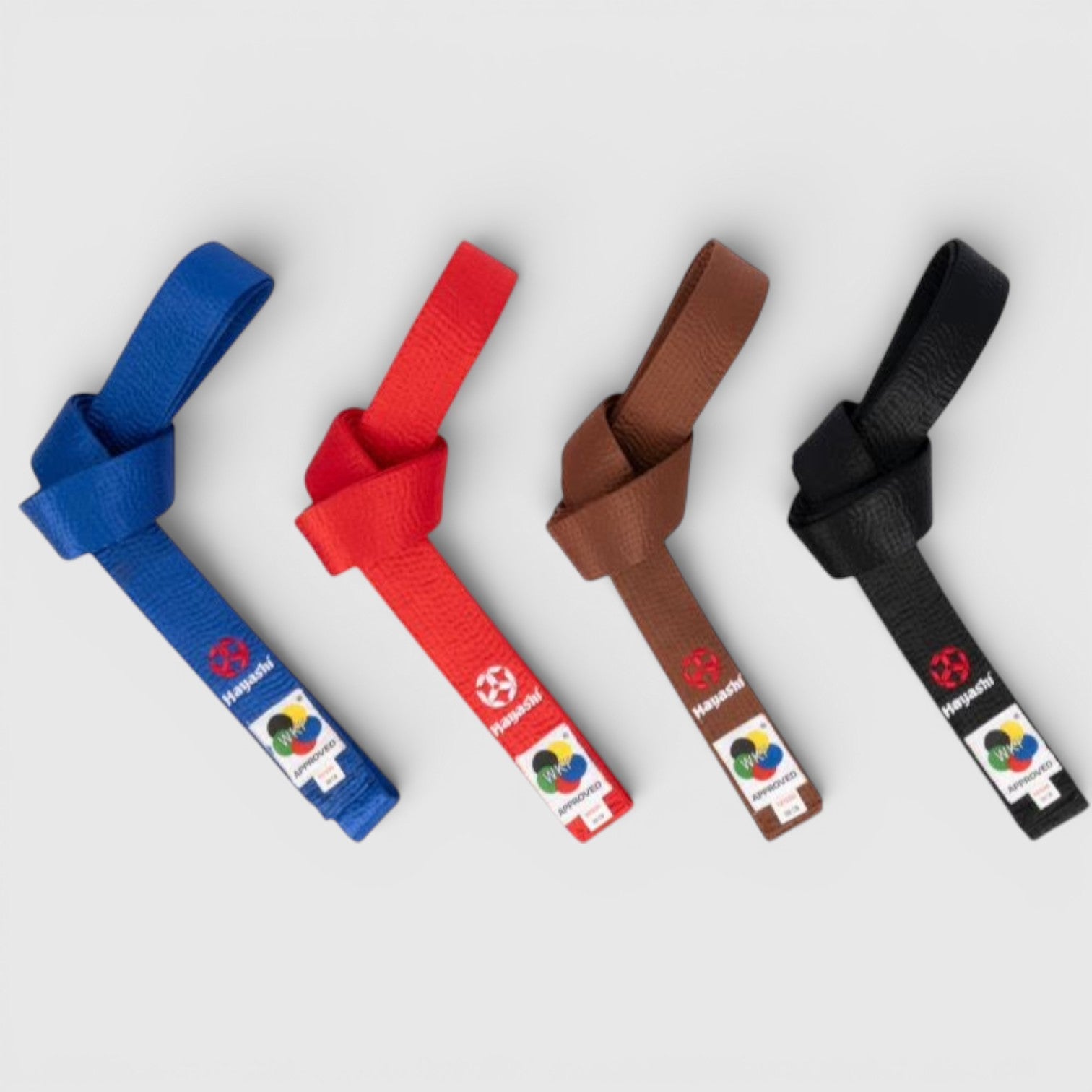 HAYASHI Karatebelte med WKF - etikett – konkurransebelte - Combat Store AS