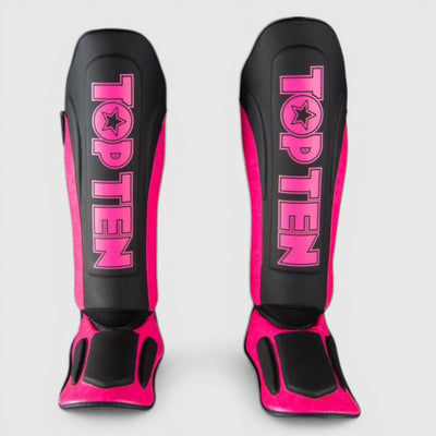 TOP TEN DRAGON Legg og vristbeskytter Svart Rosa - Combat Store AS