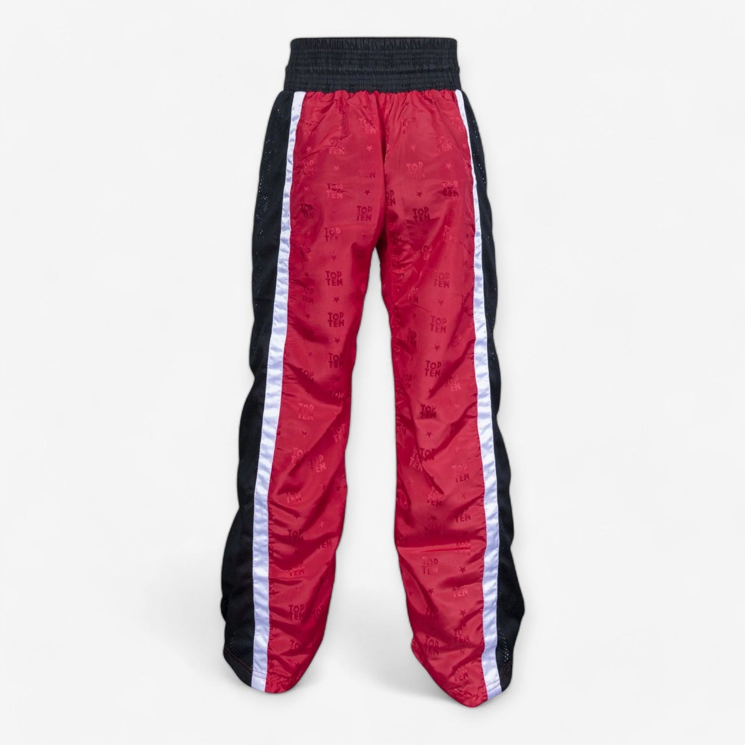 TOP TEN WAKO Mesh Kickboxingbukse - Rød/Svart - CombatStore.no