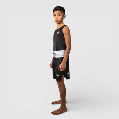 Venum Bokseshorts for barn svart og hvit - Combat Store AS